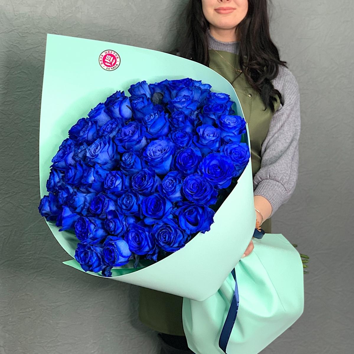 Букеты из синих роз (Эквадор) (артикул  204700)