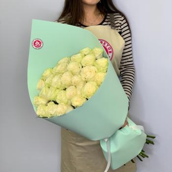 Букеты из белых роз 40 см (Эквадор) (№  712)