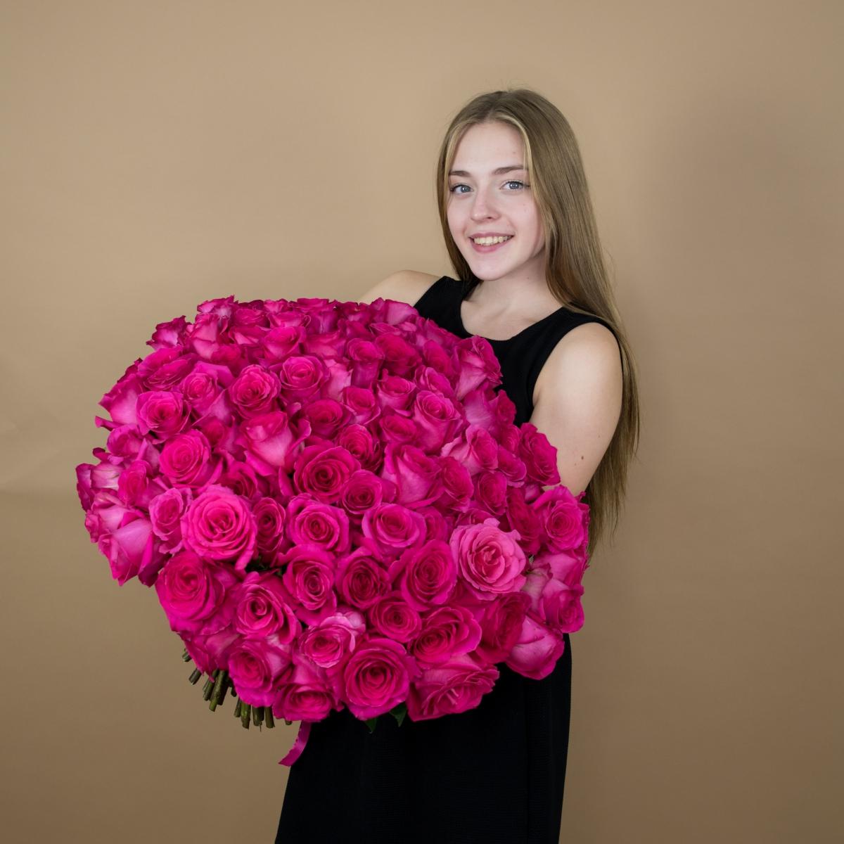 Букеты из розовых роз 40 см (Эквадор) (№ - 96476)