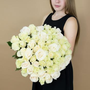 Букет из белых роз 101 шт 40 см (Эквадор) №  98790