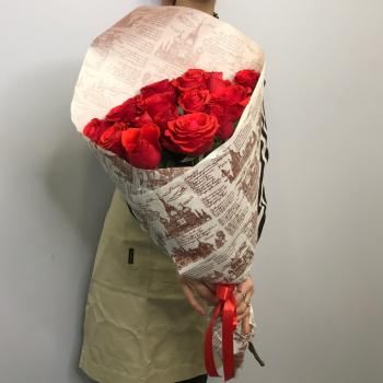 Красные розы 15 шт 60см (Эквадор) артикул букета   130652