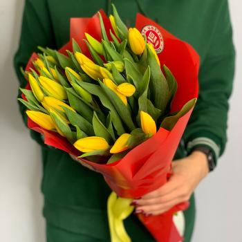 Тюльпаны желтые 25 шт (код  150588)